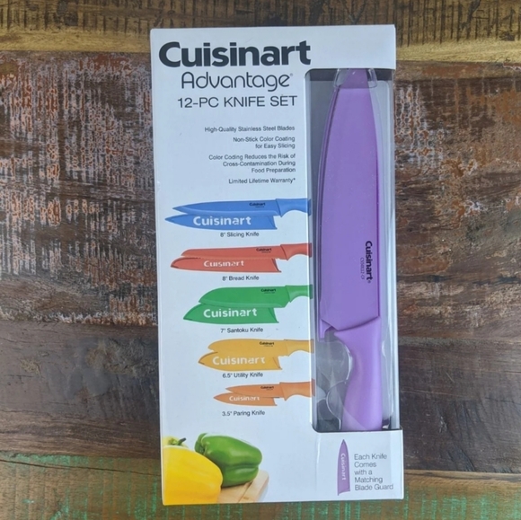 Cuisinart Advantage 12- Piece Knife Set Rainbow - Picture 1 of 9